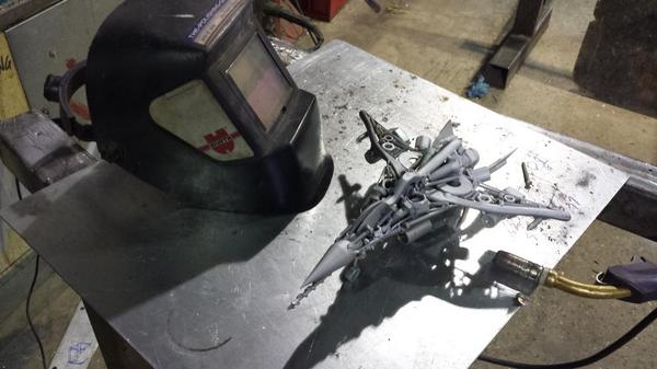 MetalSecrets's tweet image. A fighter jet created with my scrap #fighterjet #metalart #sharp #metal