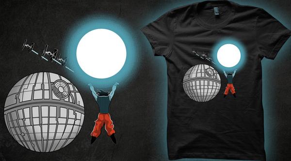 VimagoDeveloper's tweet image. qwertee.com/product/goku-v… … New design Goku vs Death Star made by @Illustrator #StarWars #Goku #Tshirts #Dragonball