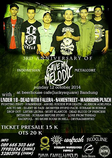3RD ANNIVERSARY @SMMofficial_ | 12-10-14 | Beerhouse Lucky Square | w/ <a href="/Under18bchc/">UNDER18</a> @DEADwithFALERA_ @samestreetbchc