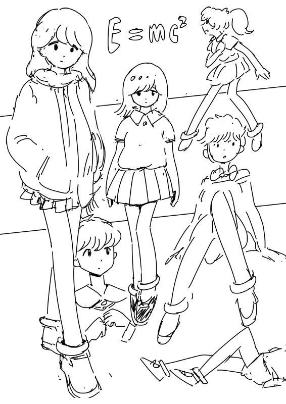 最近はあまり見ない靴下がクルンと丸くなっているアレが好きですという落書き 