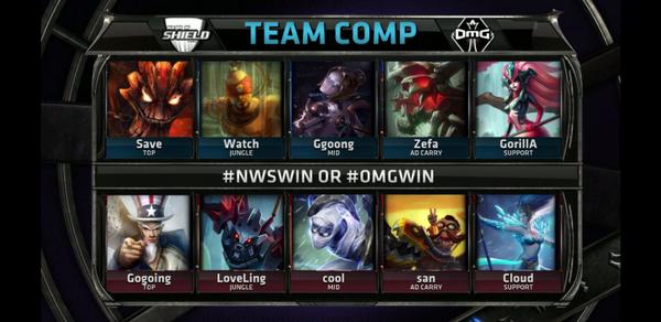 lolesports's tweet image. OMG and Najin White Shield are on the Rift for Game 3! #Worlds | watch.lolesports.com