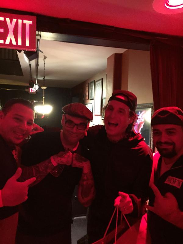 LFDFNYHC's tweet photo. @tobymorse  Good shit meeting you in nyc! One of our biggest influences. #NYHC http://t.co/fdOdw2Nz5H