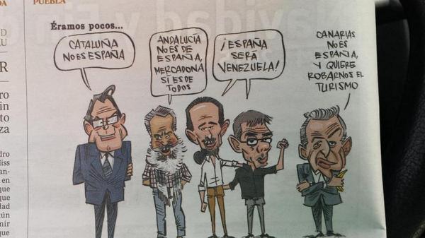 AndresCanoESP's tweet photo. Estos de la viñeta se quieren cargar España!! De ti depende de que no pase!! http://t.co/fgfqnpHtpf