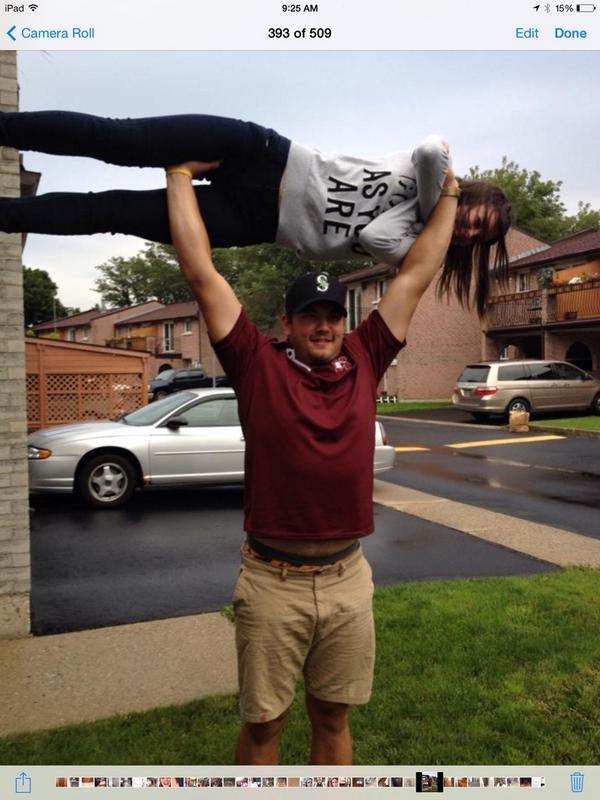 My linebacker and his planking sister Favourite pic ever #kellyandmichael