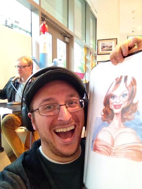 My favorite Caricature in @adeteal 's awesome portfolio! #ArtPrize2014 @MadMenChristina