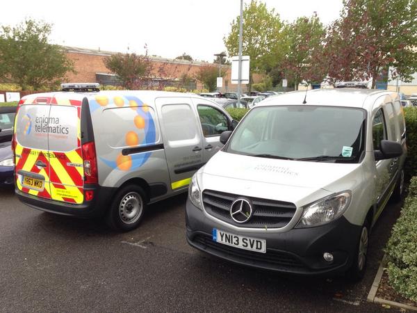 BizImageDan's tweet image. Enigma telematics new high vis reflective vans done done today!