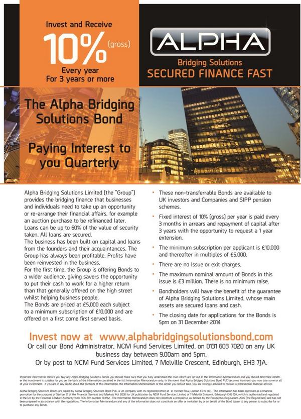 AlphaBridging's tweet image. Alpha's new Bond offering 10% per annum fixed for 3 years! #Alphabond