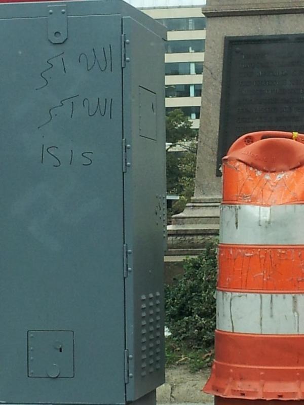 Allahu Akbar and ISIS graffiti in DC