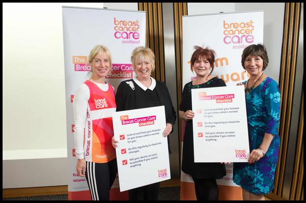 BCCareScot's tweet photo. Christine Grahame MSP and our volunteers helping us highlight our #BAware message. #Haveyouchecked #BCAM http://t.co/5qWcPQ2YF3