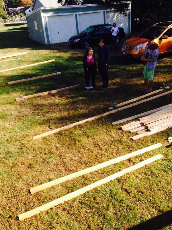 The sukkah building has begun!!!