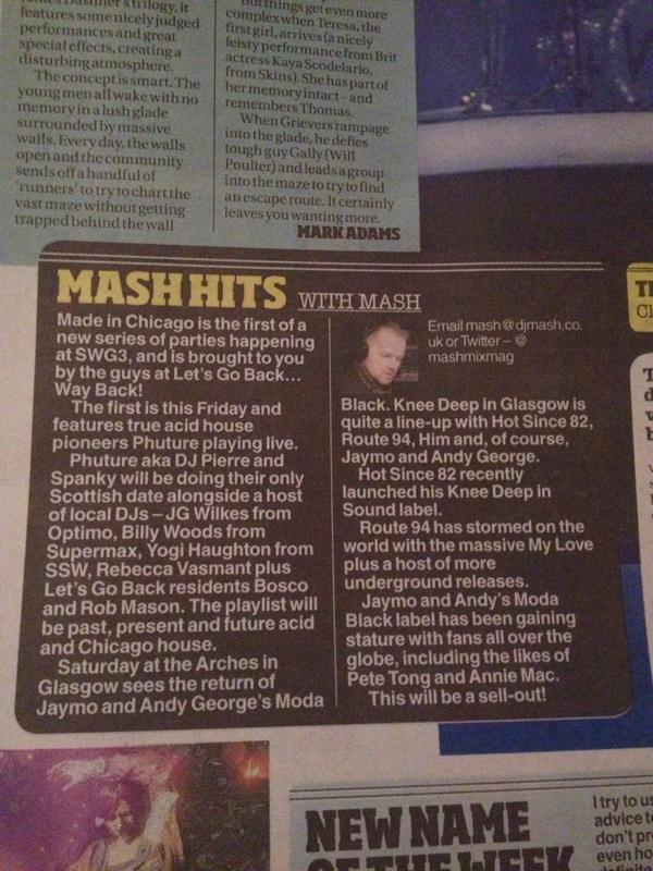 @Sunday_Mail with @itsjaymo @itsandygeorge @ssweekender @RebeccaVasmant @KneeDeepInSound @mashmixmag