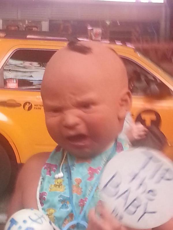 Big baby in Times Square