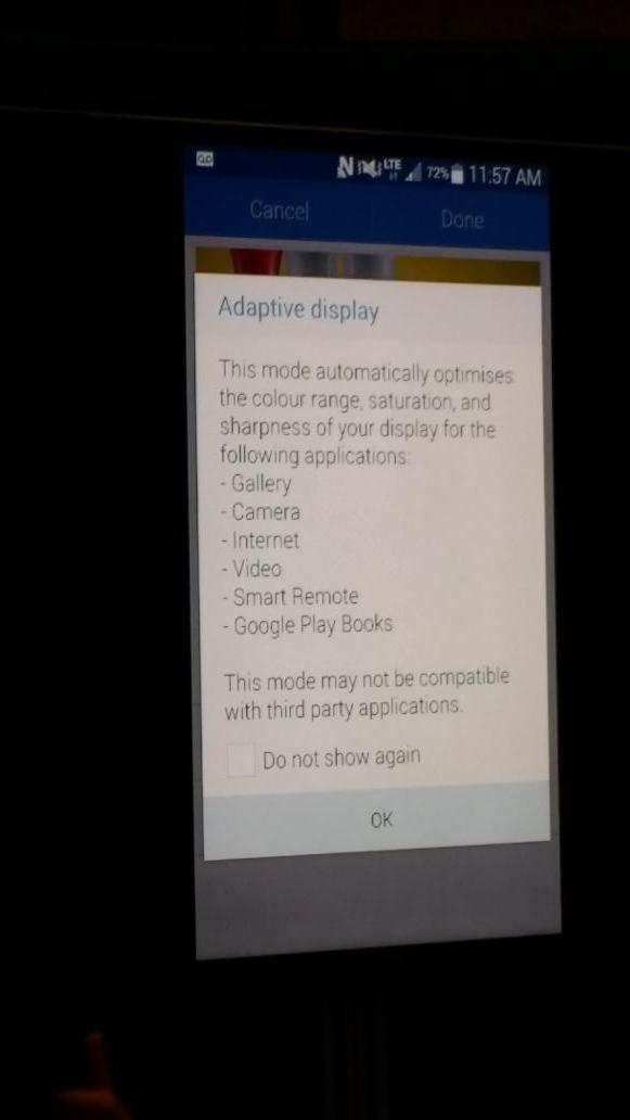 YNWAeth's tweet image. #Note4HAL Adaptive Display: Very smart!