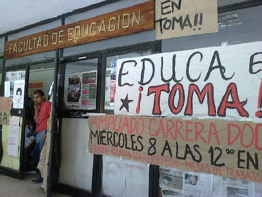 2 Facultades en toma y 4 carreras paralizadas en la Universidad de Concepción
