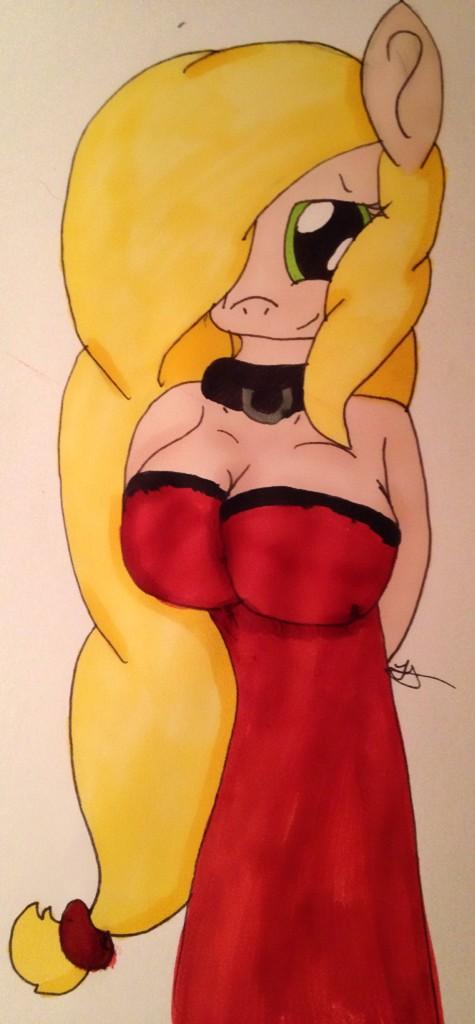 velocitymlp's tweet photo. My latest drawing. AJ with a bit of a bust... *cough* #bronies #art #MLPFIM #MyLittlePony #brony http://t.co/gJ8kH8F8s3