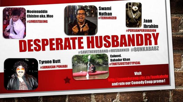 BunKababz's tweet photo. Hey .@ComedyCoup check out dem #characters #LocalImmigrant #Tragicomedy #Immigrant #stories #HusBanned #BunKababz http://t.co/V2dw1BnWGu