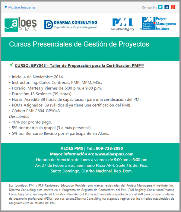 cromatido's tweet photo. Taller de Preparación para la Certificación PMP http://t.co/r1ToseXE6H #fb