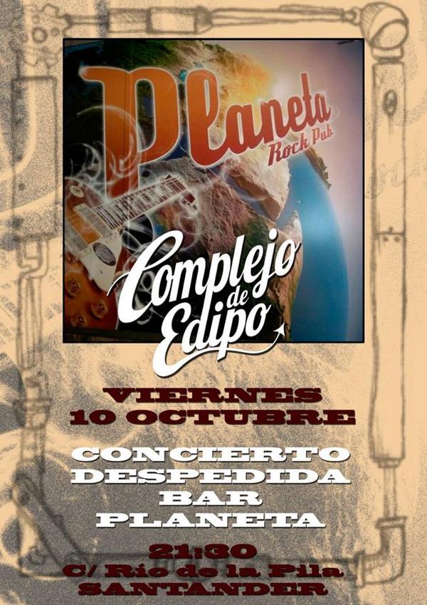 ComplejodeEdipo's tweet photo. El Planeta cierra sus puertas. Estaremos allí el viernes 10, sobre las 21:30. Último fin de semana del Planeta. http://t.co/ewsJGdQbyr