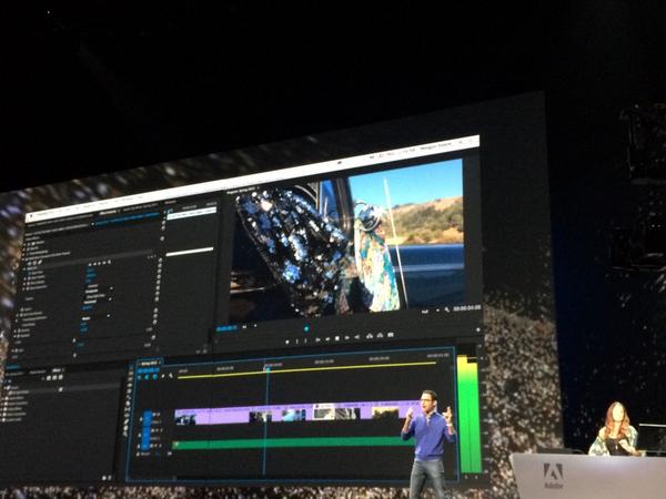 rwang0's tweet image. @ItsMeMegatron rocks the demo of @adobe #premiereclip #AdobeMAX