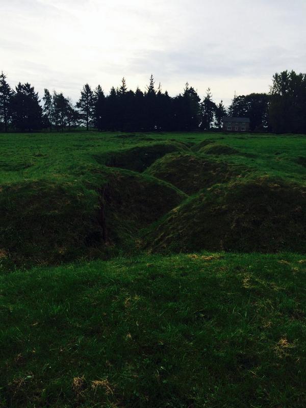 DennyHighSchool's tweet photo. Newfoundland Park #Somme #Alliedfrontline #Germanfrontline #shellholes #91%ofregimentlost #battlefields14 #shocking http://t.co/qBsJeAhLBW
