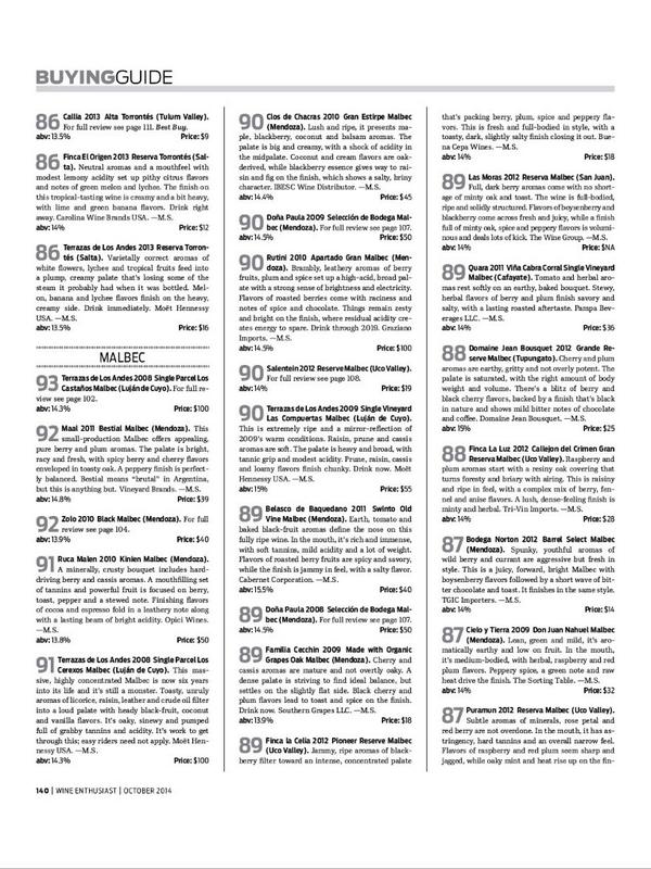 “<a href="/WineMDQ/">WineMDQ</a>: Puntajes Wine Enthusiat Oct 14 Buying Guide 3 de 4 <a href="/MaalWines/">MaalWines</a> ”