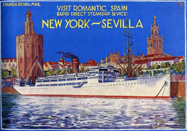 SevillaInsolita's tweet photo. Tal día como hoy hace 88 años (1926) el "Manuel Arnús" inauguraba la línea de pasajeros entre Sevilla y Nueva York. http://t.co/DzLK5WnWIA