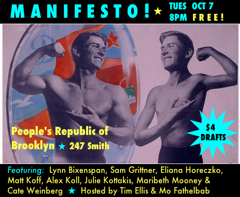 iamtimellis's tweet photo. Tues! I co-host @ManifestoPRB w/@mattkoff @lynnbixenspan @SamGrittner @julieisalone &amp; more! #free #comedy #brooklyn http://t.co/2R8ETDVVoL