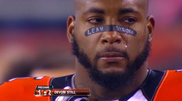 Respect to Devon Still and his daughter's fight to beat cancer!