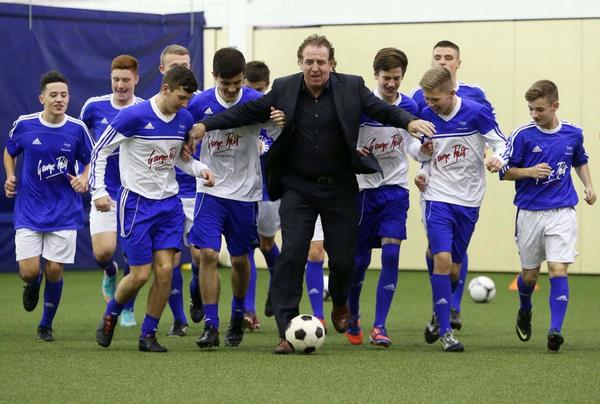 Former NI legend Gerry Armstrong shows he still has it at George Best Football Academy