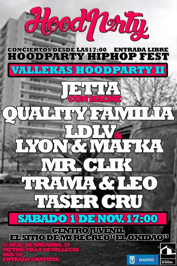 Dyego_OneLove's tweet photo. JETTA
QUALITY FAMILIA
LDLV - LYON &amp; MAFKA
MR.CLIK
TRAMA &amp; LEO
TASER CRU

+HDB y DREJO

1 DE NOVIEMBRE
GRATIS http://t.co/1bevpOXGGM