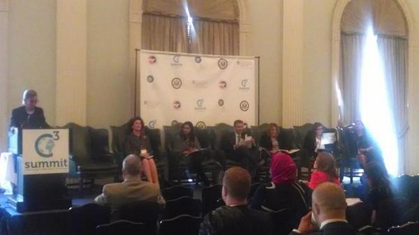 C3Summit's tweet photo. "The Evolving Role of Women in the Arab World: An Untapped Natural Resource" moderated by Judith Barnett #C32014 http://t.co/eBJMBbrbBl