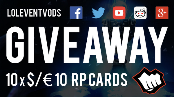 Eventvods's tweet photo. Retweet to win! LoLeventVoDs is giving away more than 30,000 RP. Check out http://t.co/aTnGNczSD2 for more info! http://t.co/tqcXhLzsdM