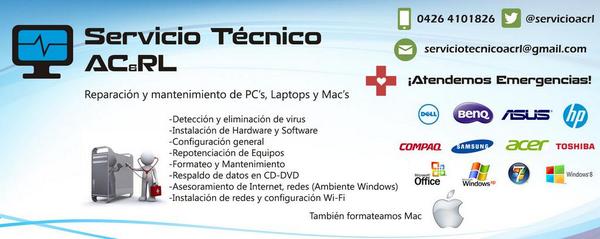 ¿Tienes problemas con tu PC? Te ofrecemos Servicio Técnico especializado. Contáctanos: serviciotecnicoacrl@gmail.com