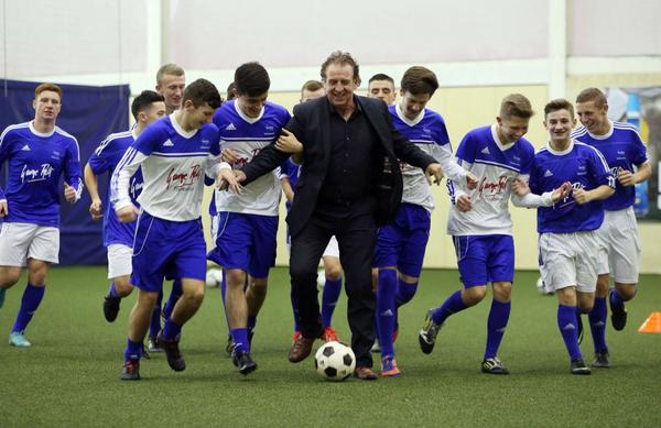 Former NI legend Gerry Armstrong showing he still has it at George Best Football Academy.