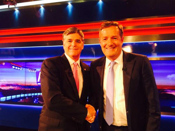 Sean Hannity conducts suck-up interview with Piers Morgan (Video)