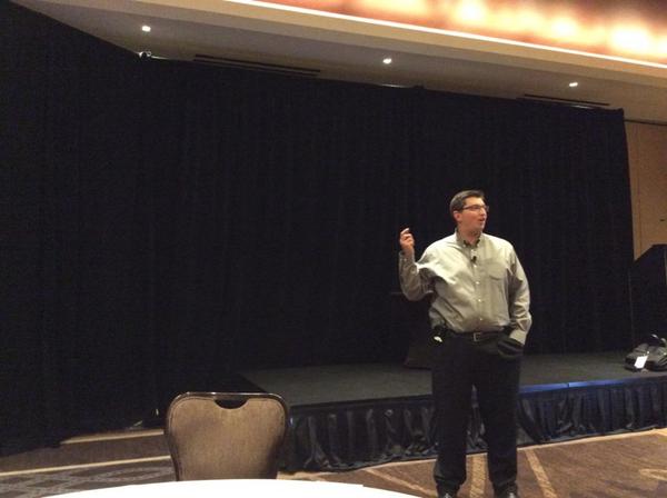 jegranda's tweet photo. @Robert_Lowe1 presents Innovation through Exploitation of Your Knowledge Supply Chain #BEI14 @WellspringWW http://t.co/YPPamDXij8