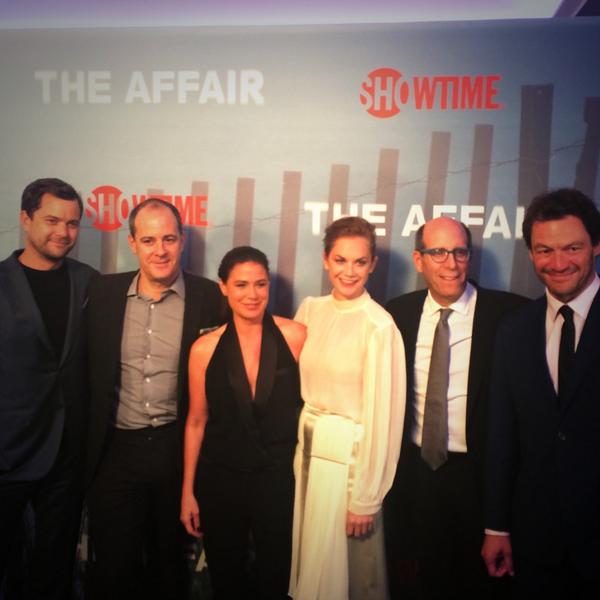 SHO_TheAffair's tweet photo. The cast of #TheAffair with #Showtime President David Nevins &amp; CEO Matt Blank! #SHOontheCarpet http://t.co/aGyAw1QQLo