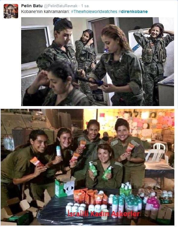 #SokağaÇıkanVurulsun #Kobane İsrail'in ve PKK'lıların aynı tarz PR çalışması yapması ne garip(mi).