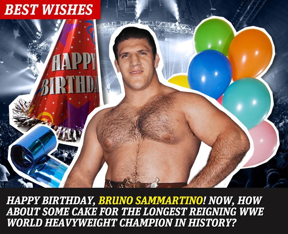 From the WWE App: Happy Birthday to Bruno Sammartino. 