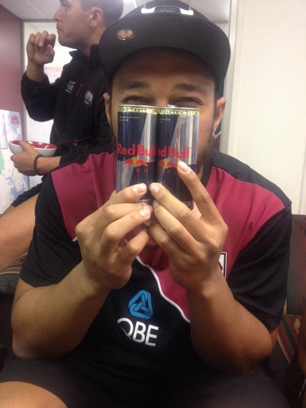 Big ups to <a href="/RedBullNZ/">Red Bull New Zealand</a> for the new #RedBullZero Went down real good after lunch 👌 #GotWingsNow thanks <a href="/jamesparsons27/">James Parsons</a>