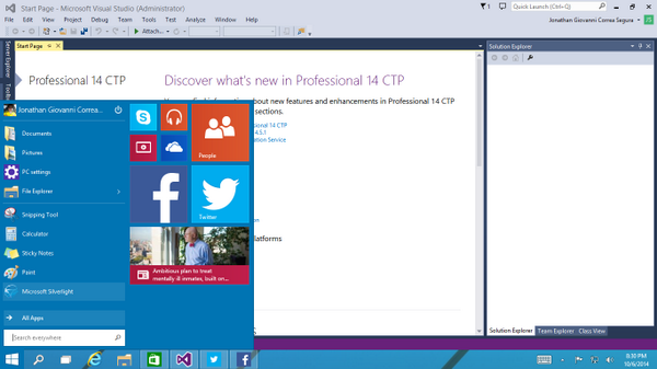 JonaGCS23's tweet image. Probando #Windows10 #VisualStudio14