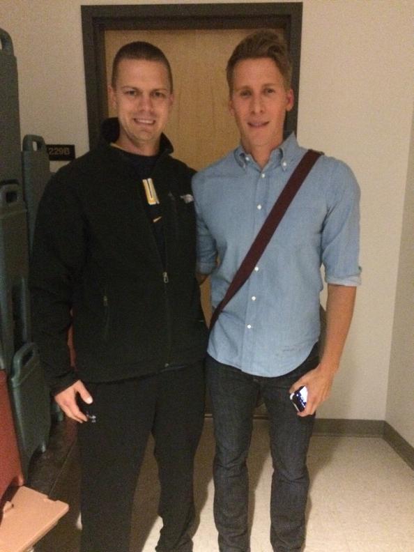 MikeLueder's tweet photo. Just met the best trouble maker ever! Thanks for coming to #UWO @DLanceBlack http://t.co/WDthZhSmFP