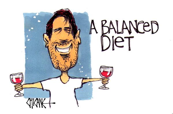 winewankers's tweet image. Make sure to keep a balanced diet! #wine