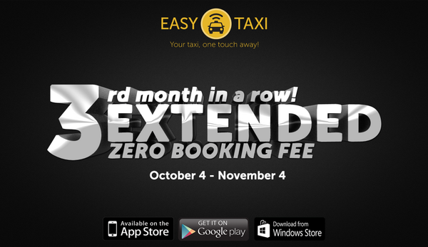 EasyTaxiPinoy's tweet photo. You liked it, you shared it, you GOT it! Because we love you so, we are again extending the #ZeroBookingFee. :) http://t.co/qkE4ZLKl86