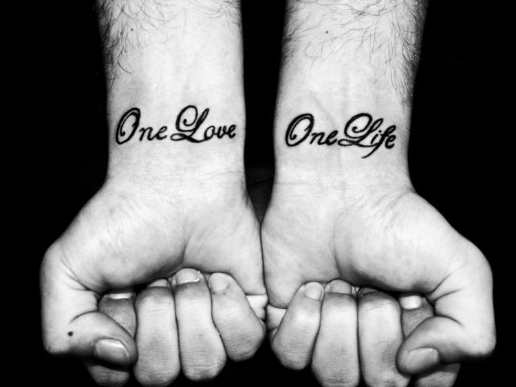 One Life  One Love  Him and her tattoos Couple tattoos unique  Meaningful tattoos for couples