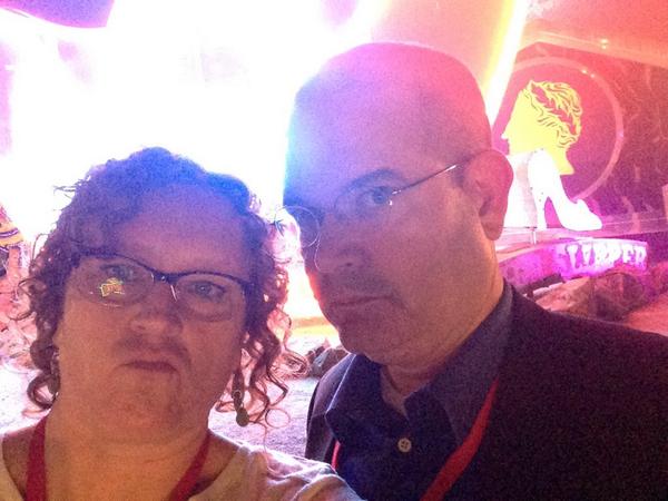 LorieMillward's tweet photo. Neon museum with luminous friends. http://t.co/pqeEfyuNj6