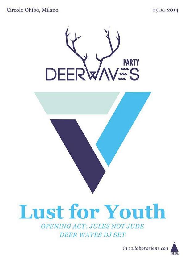 SherpaLive's tweet photo. ∆ GIOVEDÌ ∆ 09.10.2014 ∆

@Lust4Youth + @julesnotjude @ @deerwaves party
Ohibò - MILANO 

https://t.co/ULGocKBk76 http://t.co/1wVGypOxzp