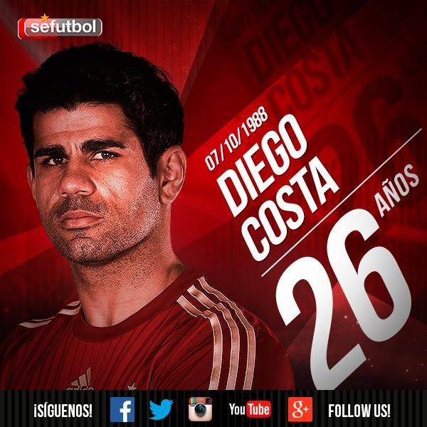 LOL " Happy Birthday to Diego Costa! The striker turns 26! 