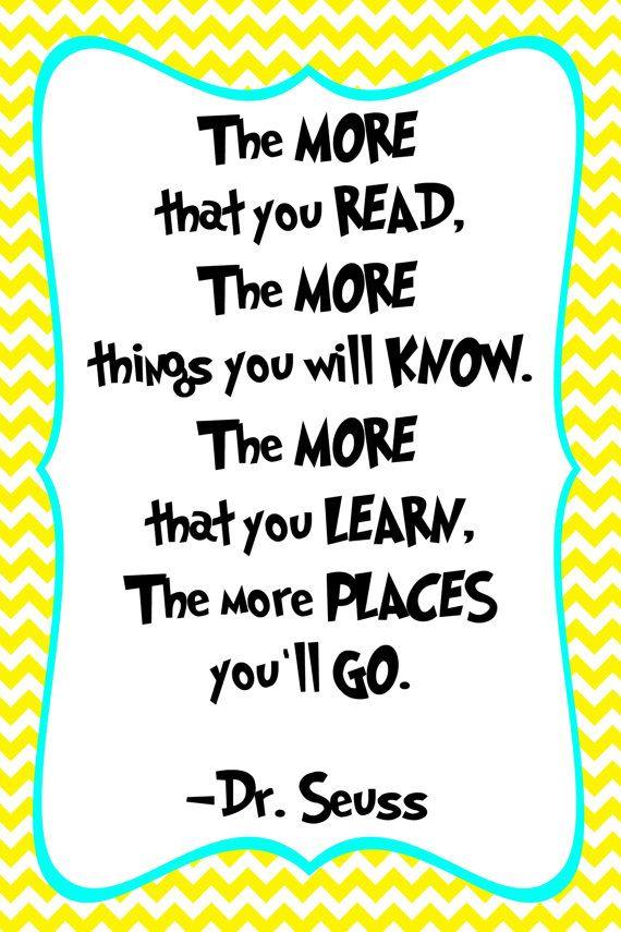 Dr Seuss Reading Quotes Printable