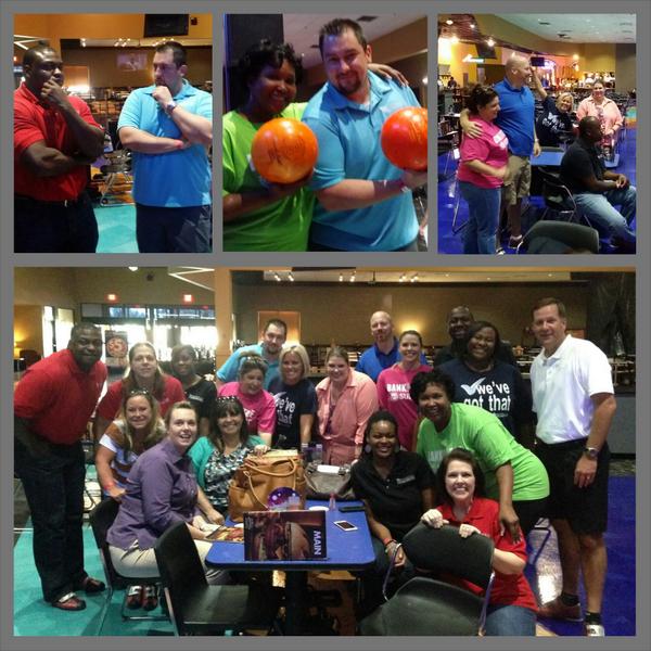 ACU of Texas Vice Presidents and Branch Managers spent some time 'team building' while bowling! #employeebonding